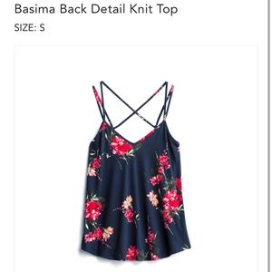 Cross back floral tank top